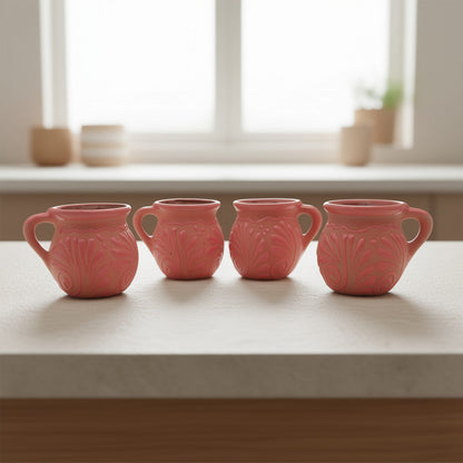 Pink Talavera Mug | Authentic Handmade Mexican Clay Jarrito