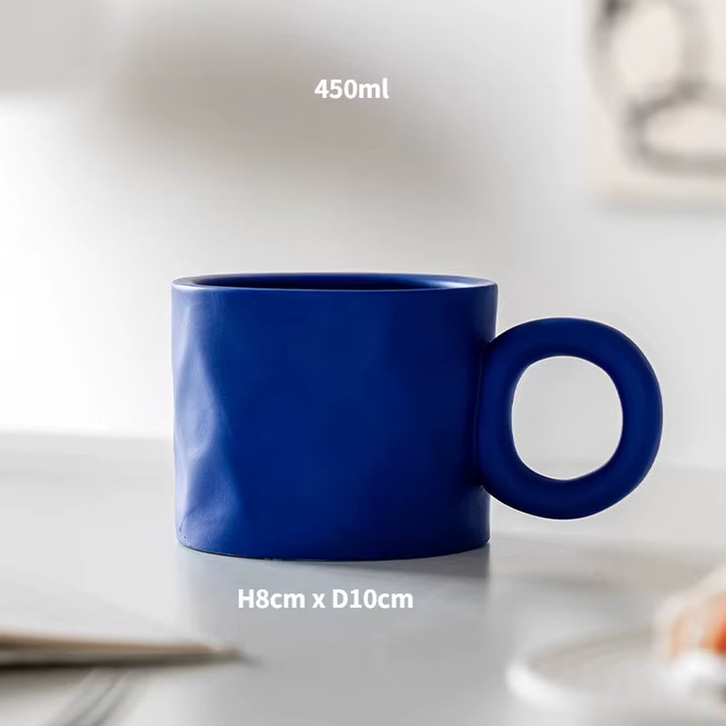 Korean Style Fatty Mug Design Splash Ink Ceramic Cup Spot Mugs Simple Coffee Mug Couple Cups Coffee Mugs Tea Drinkware