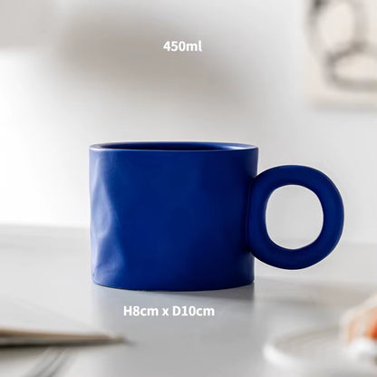 Korean Style Fatty Mug Design Splash Ink Ceramic Cup Spot Mugs Simple Coffee Mug Couple Cups Coffee Mugs Tea Drinkware
