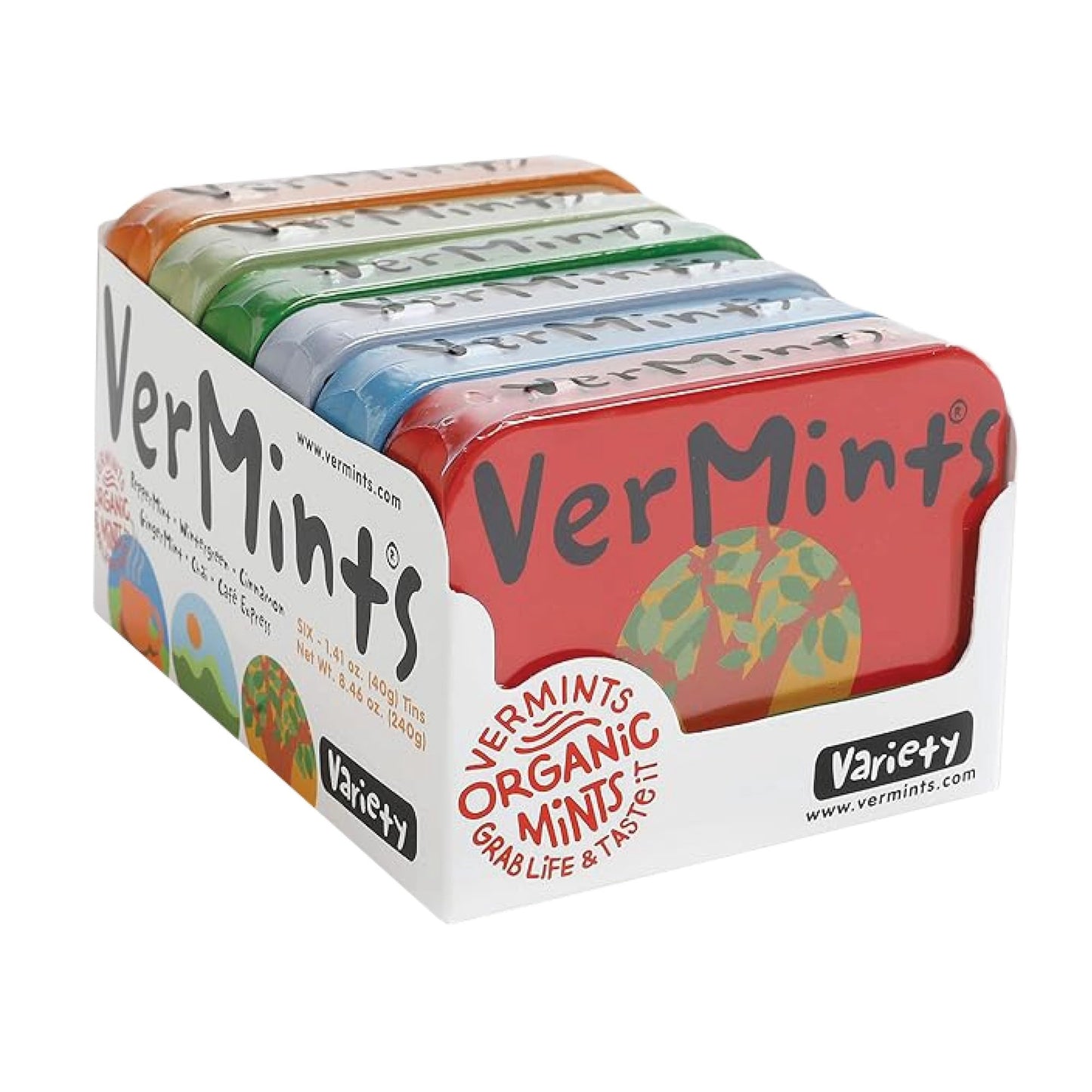 Organic Mint Variety Pack 6 Tins 1.41Oz Vegan Gluten Free Delicious Flavor