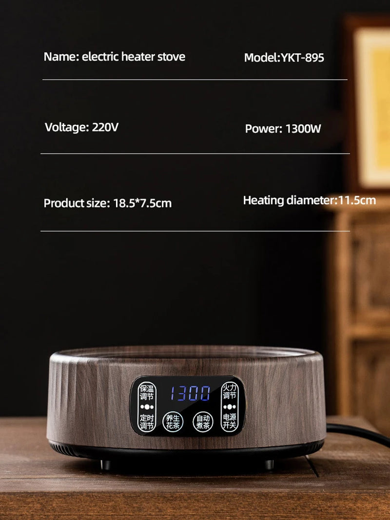 1300W Electric Heater Stove Tea Maker Electric Ceramic Stove Hot Plate Heating Furnace Water Boiler Smart Tea Boiler 220V