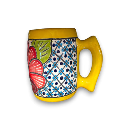 Colorful Handcrafted Mexican Coffee Mug | Talavera Ceramic Art